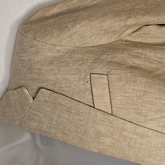 NWT J.Crew Campbell Linen Blazer/Jacket, Size 4, Tan - Picture 3 of 10